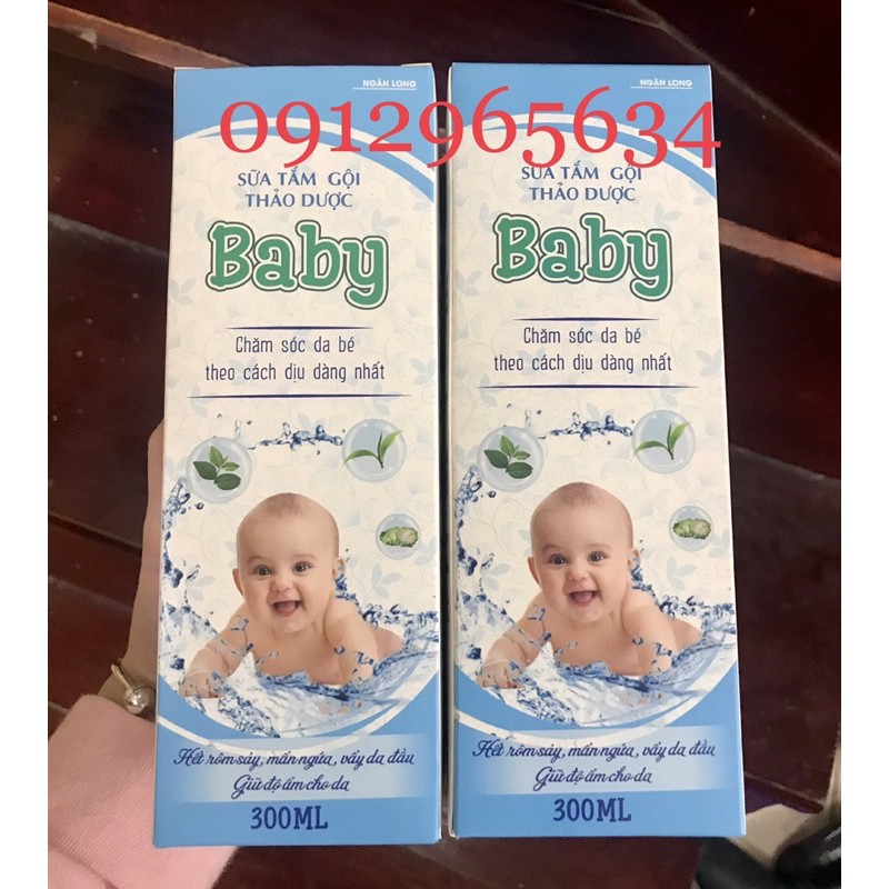 Sữa tắm gội thảo dươc Baby ngừa rôm sảy ngăn mẩn ngứa bảo vệ làn da cho bé