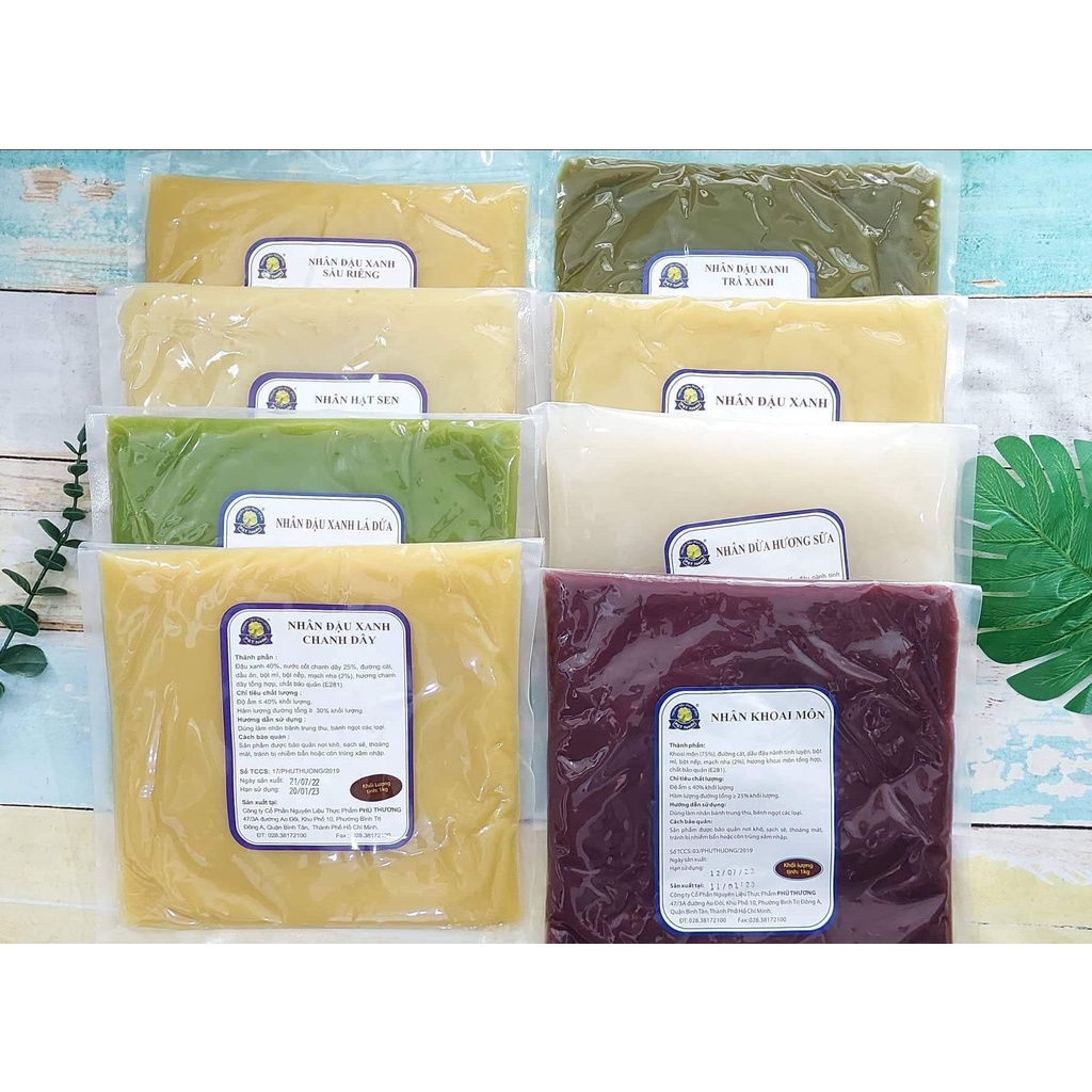 Set nhân sên sẵn mix 5 vị Phú Thương 1kg ⚡ LOẠI NGON ⚡ nguyên liệu làm nhân bánh trung thu Mix nhiều vị thơm ngon