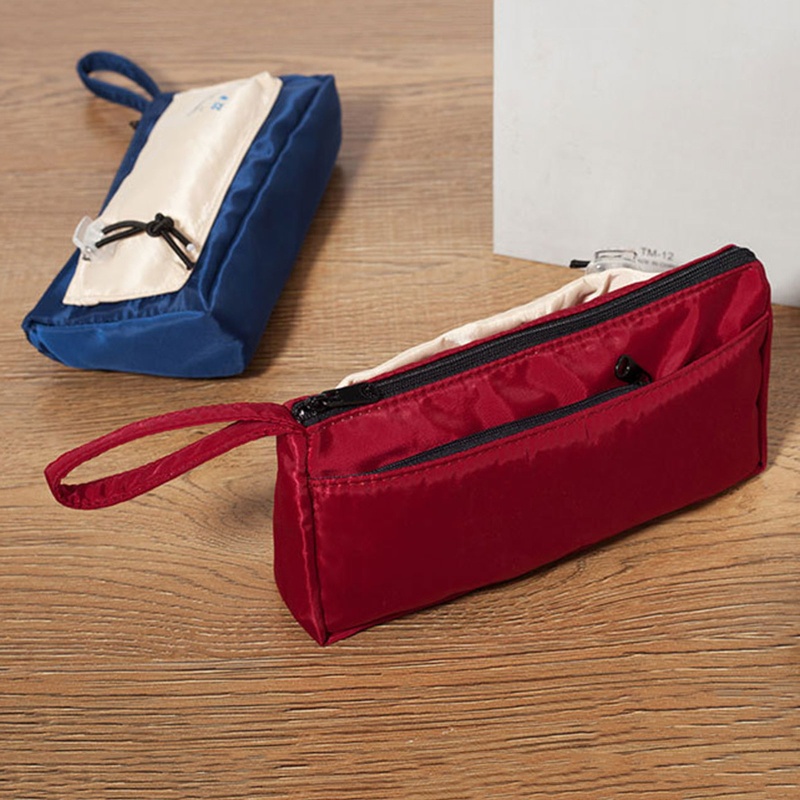 Túi Đựng Bút Chì Cầm Tay Bằng Nylon Mềm Sức Chứa Lớn Cho Tuổi Teen Stude