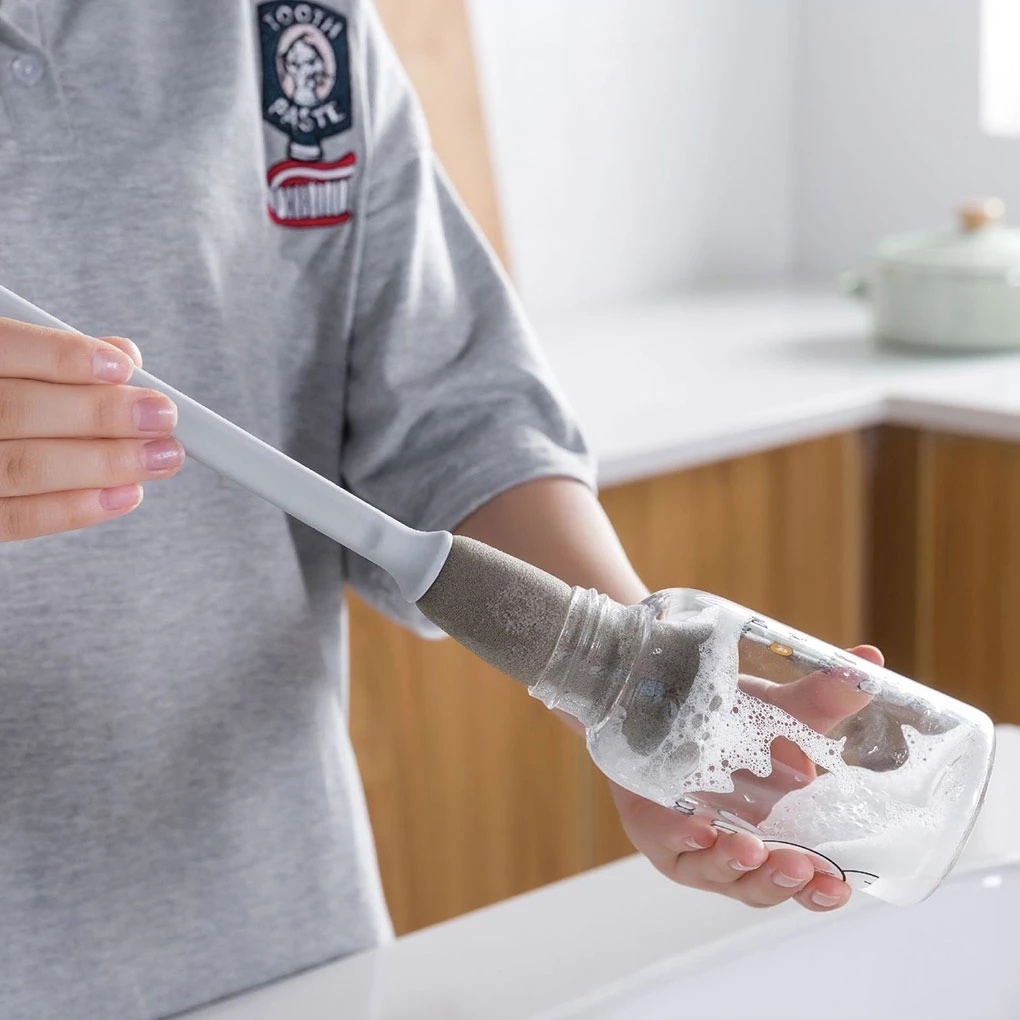 1 Cọ Rửa Ly Cán Dài Bằng Xốp Phong Cách Bắc Âu