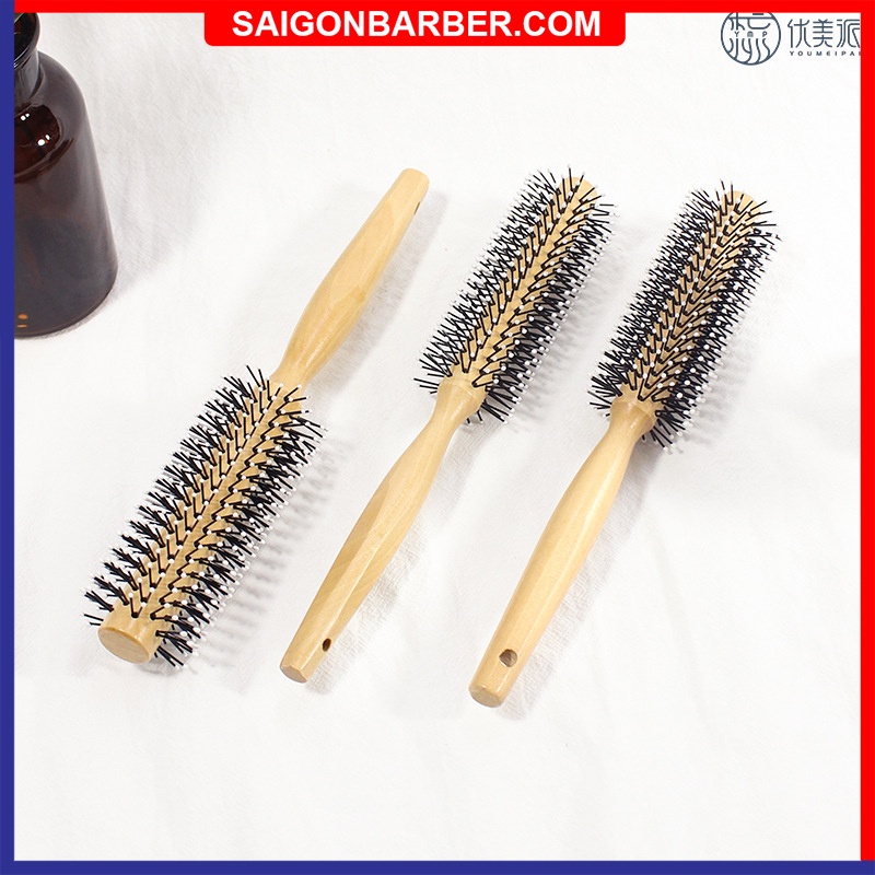Lược tròn tạo kiểu tóc nam sấy phồng - Lô sấy
