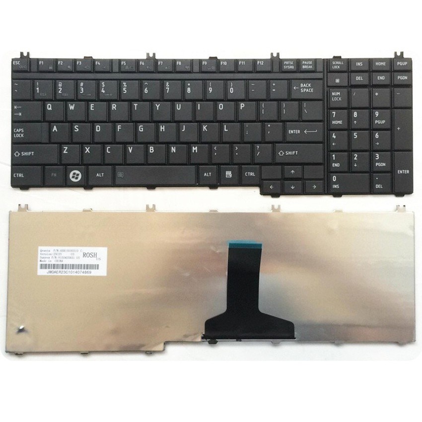 Bàn phím laptop Toshiba Satellite P200 P300 P305 P305D P205 (Đen) - Hàng nhập khẩu