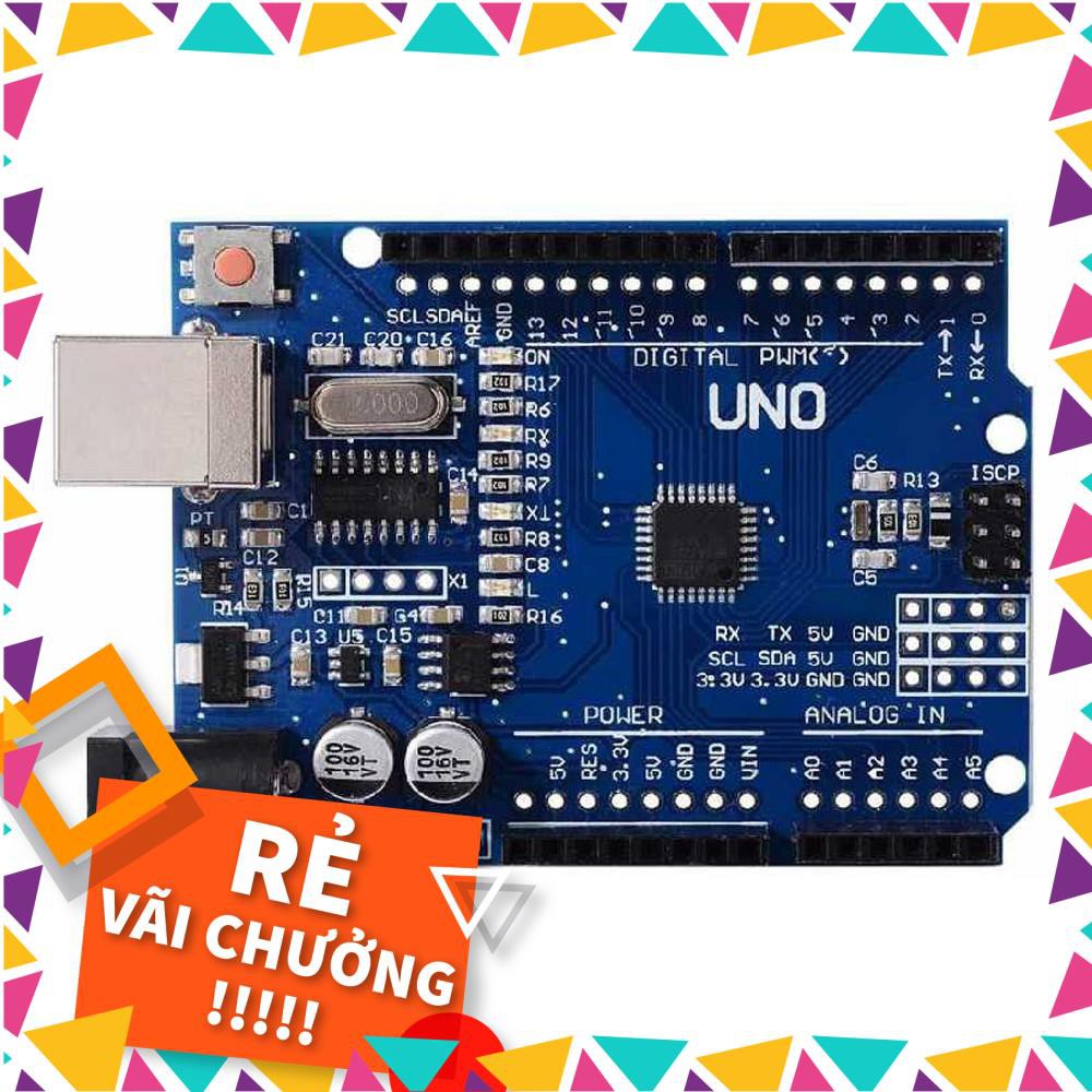 [GIÁ SỐC] Arduino Uno R3 SMD (chip dán) - tặng kèm cáp