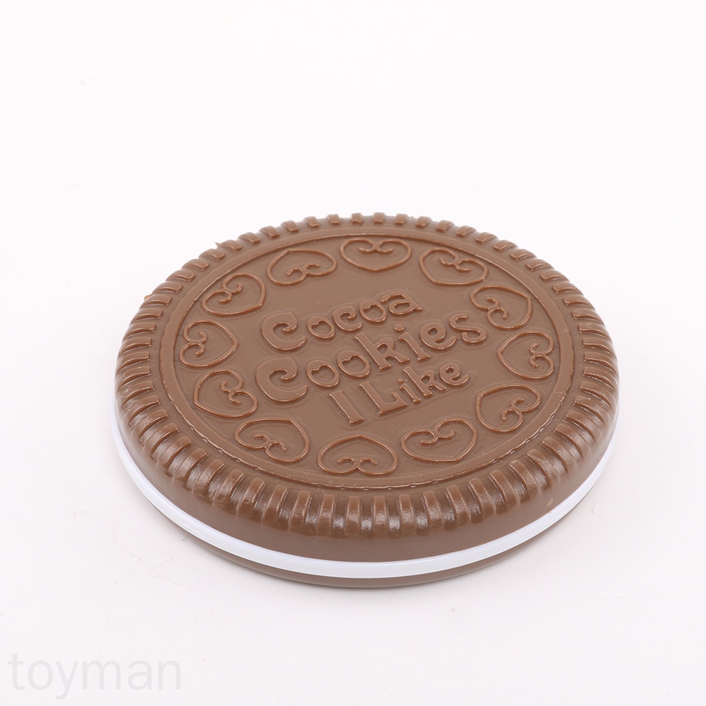 Gương lược trang điểm hình bánh cookie socola dễ thương