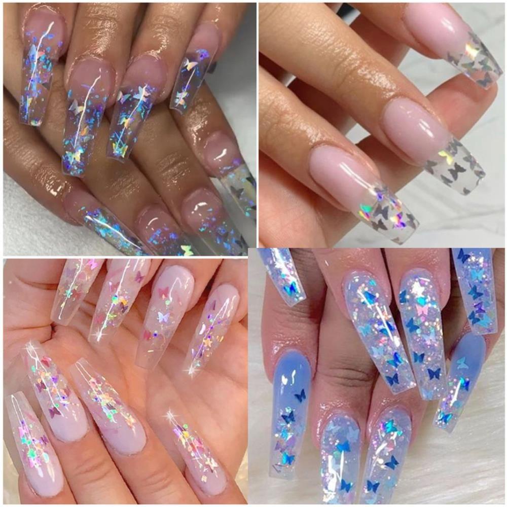 EUTUS 1 Hộp Sequin Lấp Lánh Trang Trí Móng Nghệ Thuật