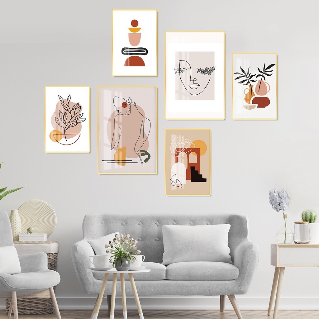 Tranh decor fomex , Tranh  treo tường phòng khách vintage tối giản, hiện đại, trang trí nhà đẹp mắt