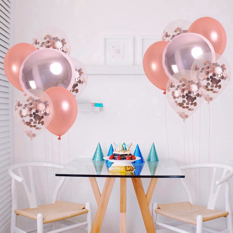 Bong bóng cao su 12&quot; màu vàng hồng trang trí tiệc