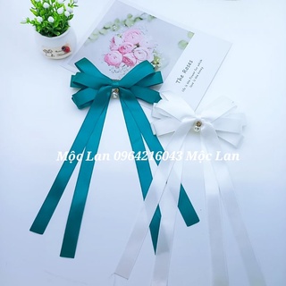 Kẹp Nơ Đính Hạt Phong Cách Tiểu Thư [Hàng Thiết Kế]
