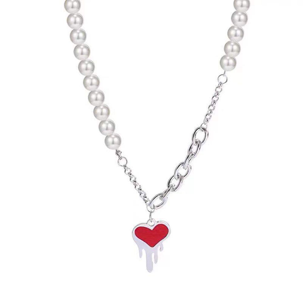 VANES1 Vòng Cổ Choker Hình Trái Tim Phong Cách Hip Hop Hàn Quốc Thời Trang Cho Nữ