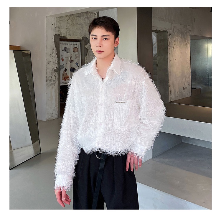 Áo Sơ Mi Tay Dài Phối Lưới Thoáng Khí Phong Cách Hàn Quốc Thời Trang Mùa Hè Cho Nam Và Nữ