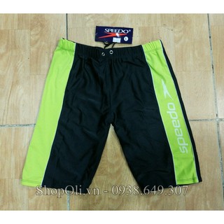 Quần bơi Nam Speedo lửng, đen phối xanh chuối