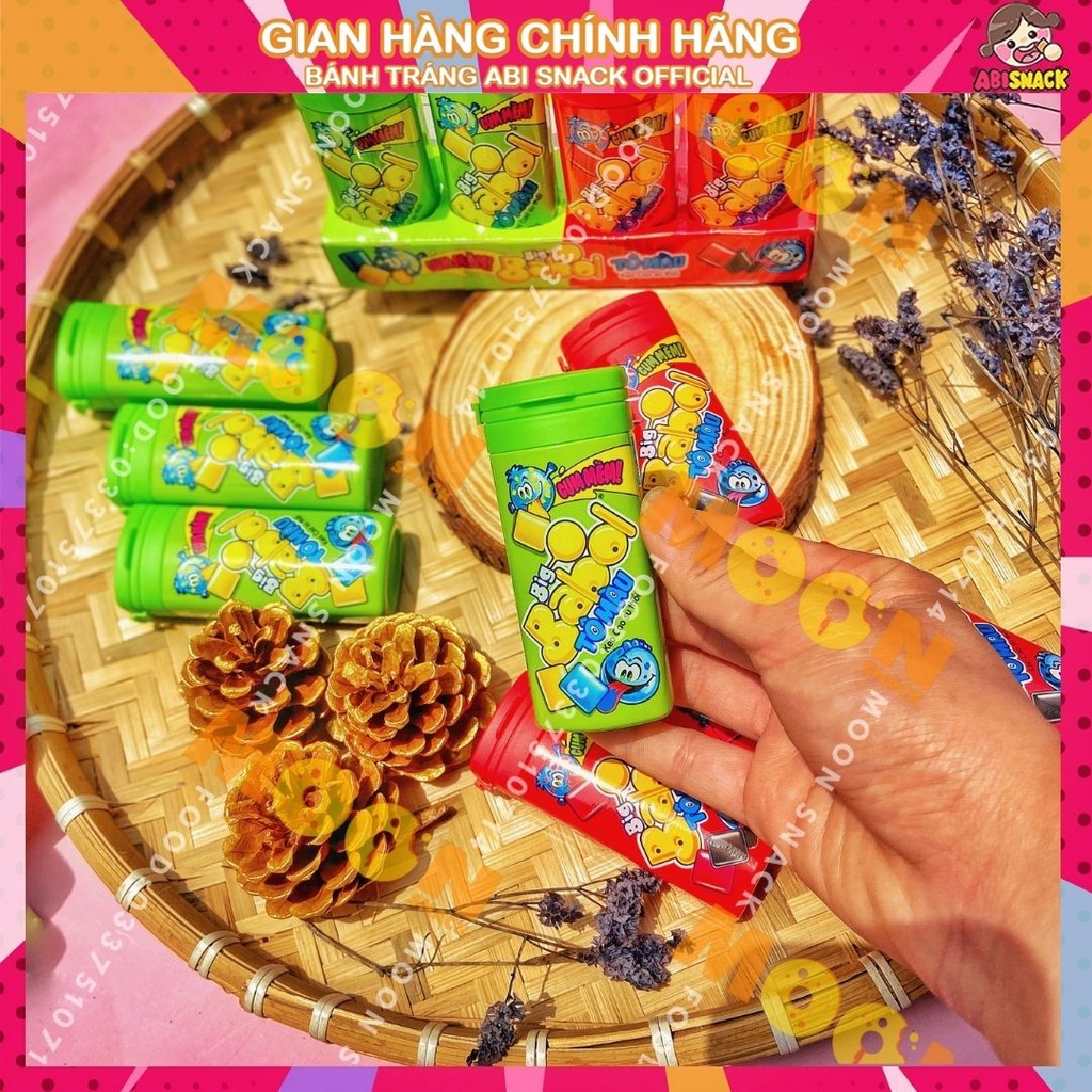 Kẹo Cao Su Thổi Gum Mềm Big Babol Tô Màu hộp 16g-càng thổi càng vui