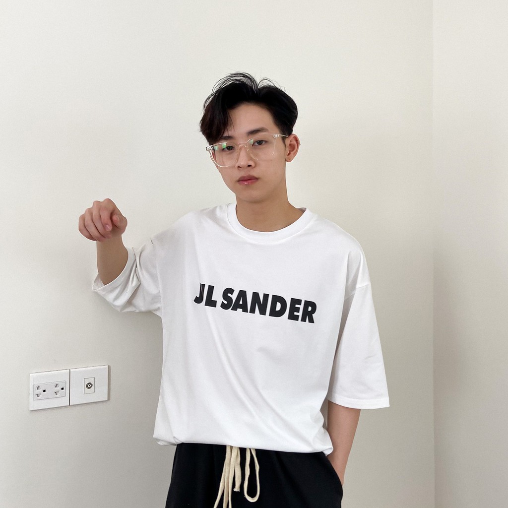 Áo thun local brand tay lỡ JIL SANDER , áo phông trắng cộc tay nam nữ unisex , Odin Clothing