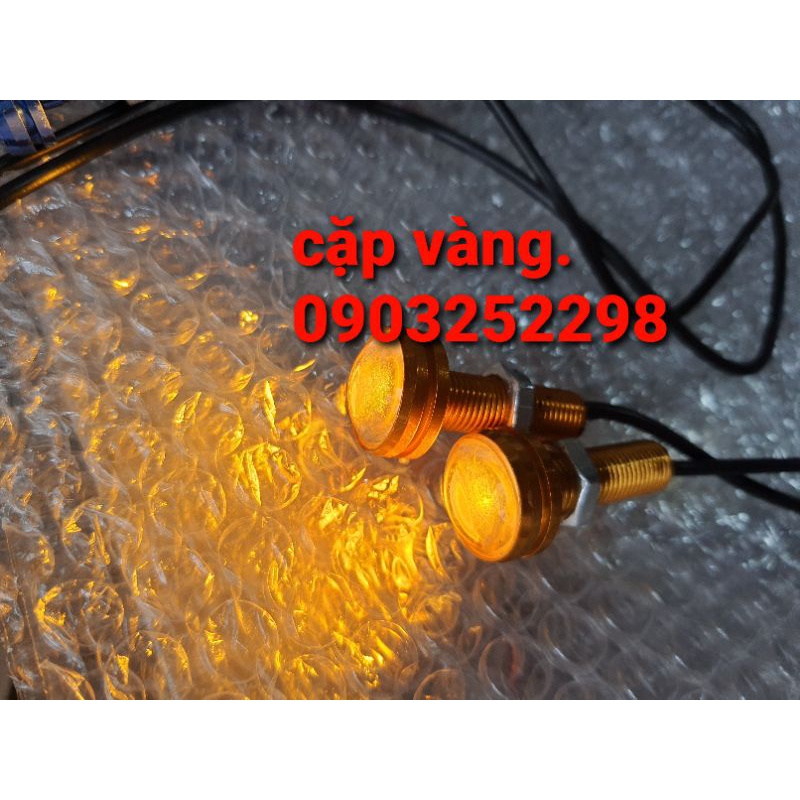 đôi bi cúc áo hai chế độ sáng và chớp chung 12v 24v cảnh báo siêu đẹp( giá 1 đôi).