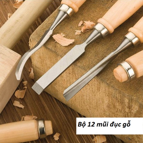 Mũi đục gỗ 12 món