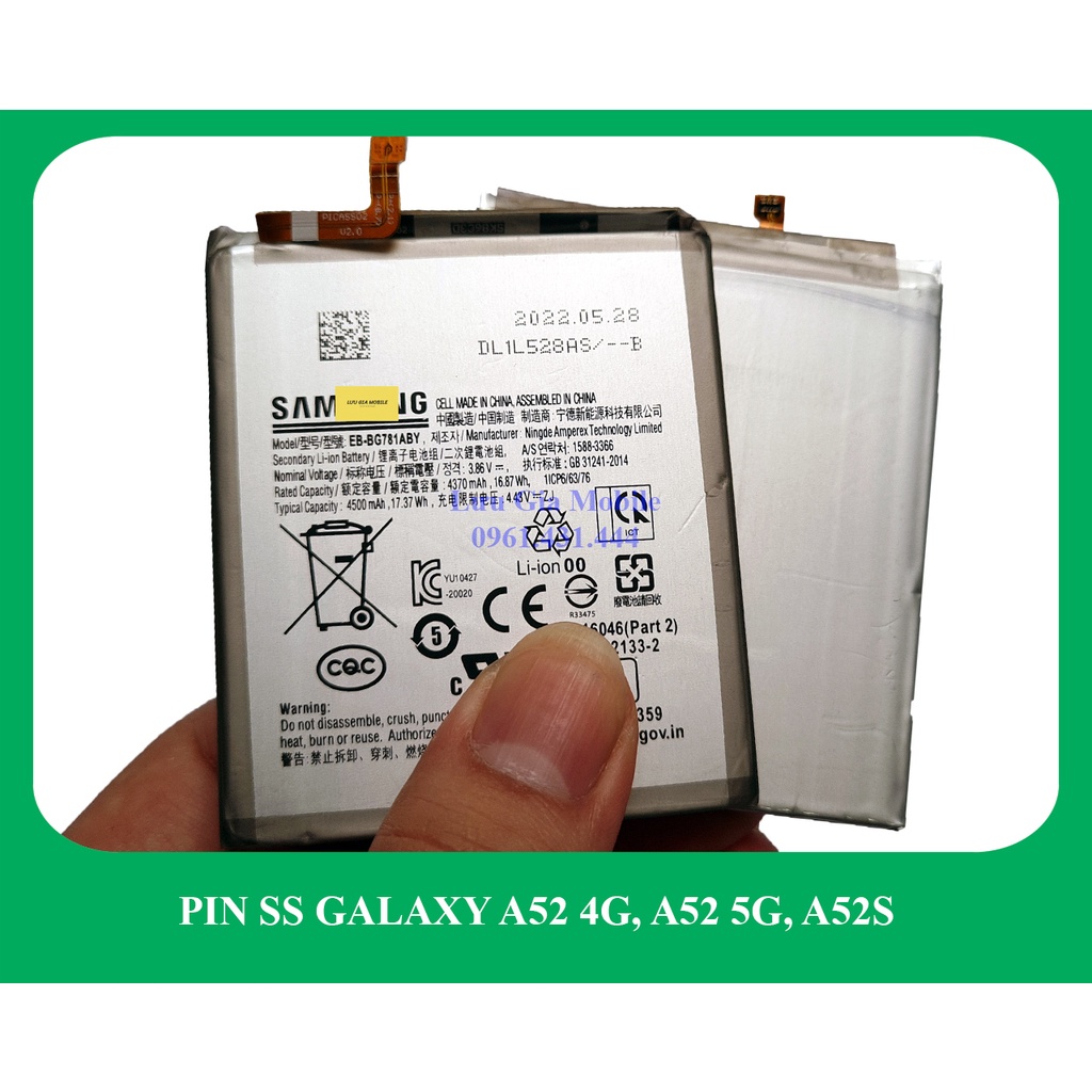 Pin Galaxy A52 4G, A52 5G, A52s zin công ty - HÀNG NHẬP KHẨU