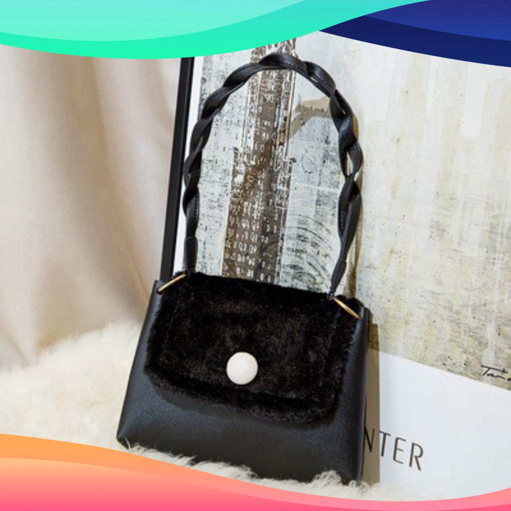 Túi kẹp nách phối lông cừu siêu dễ thương TX29 túi đeo chéo T.xách Chip Xinh