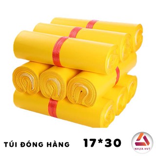 Túi gói hàng niêm phong NHỰA HVT, túi niêm phong pe size 17*30 Vàng