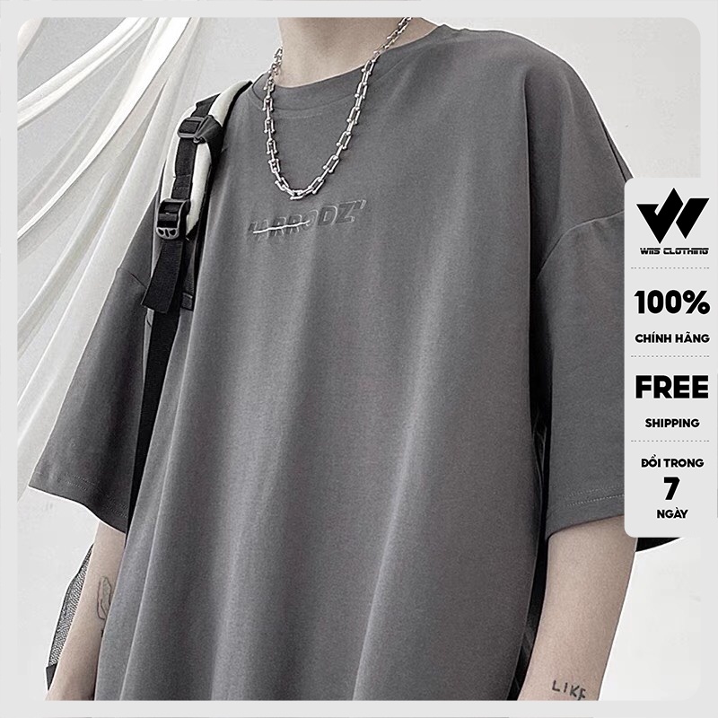 Áo thun Unisex WIIS tay lỡ form rộng cotton B814 oversize thời trang nam nữ ulzzang