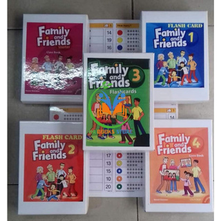 Flashcard Family and friends (Starter, Starter Phonics, 1, 2, 3, 4) In 2 mặt