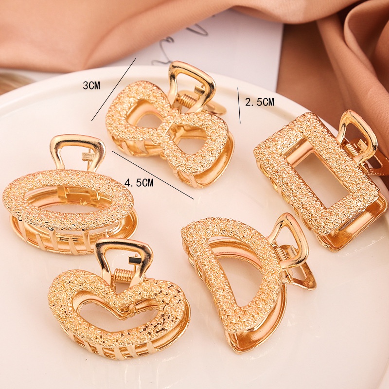 Kẹp Tóc Hình Trái Tim Đính Đá Thời Trang Cho Nữ