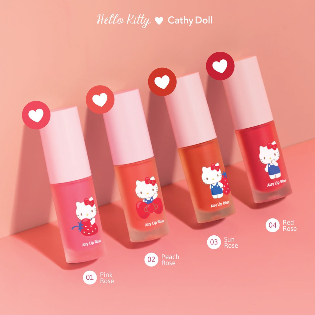 Son Kem Lì Hello Kitty Cathy Doll Airy Lip Blur 4g