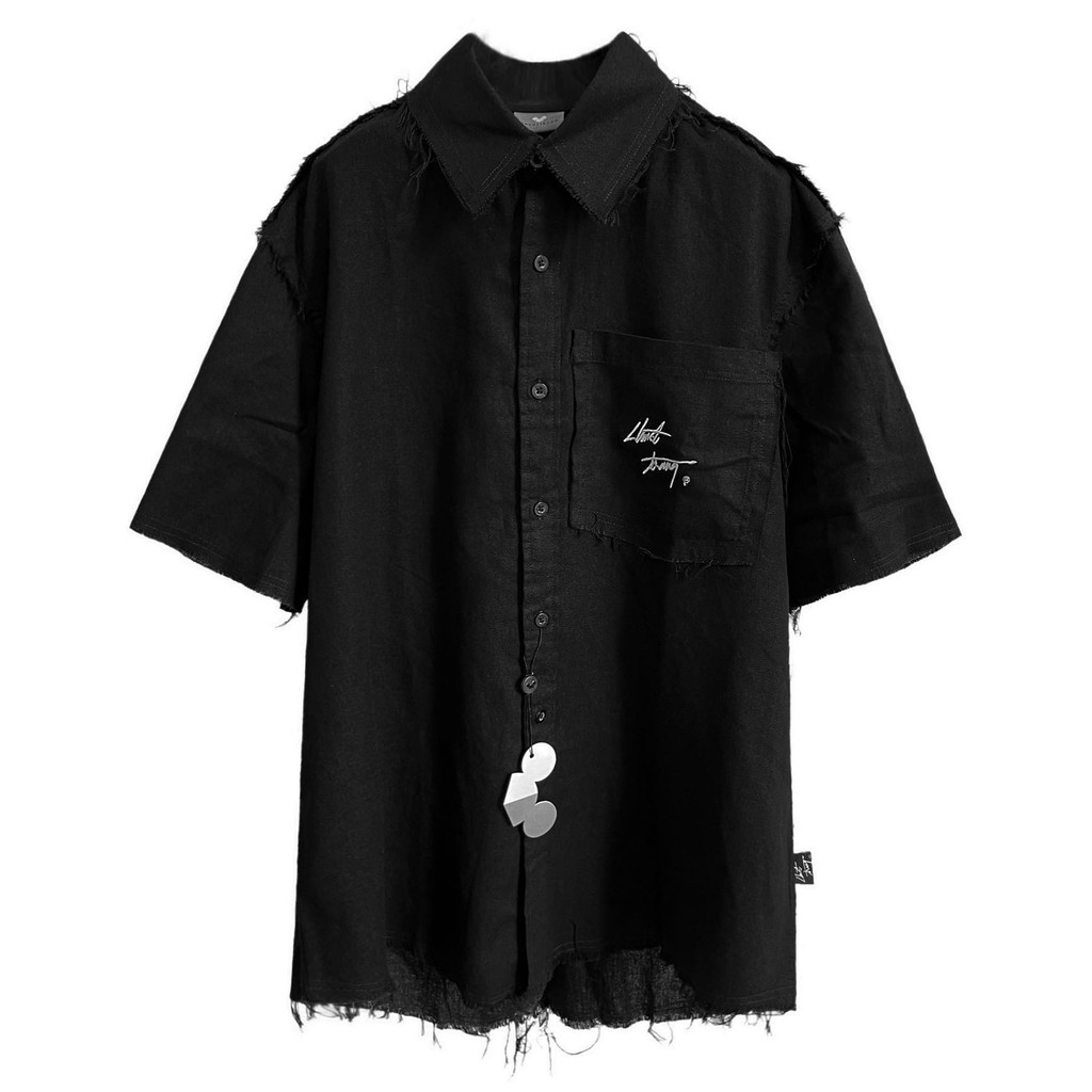 ÁO SƠ MI nam Linen rách CHUOT TRANG HOMELESS