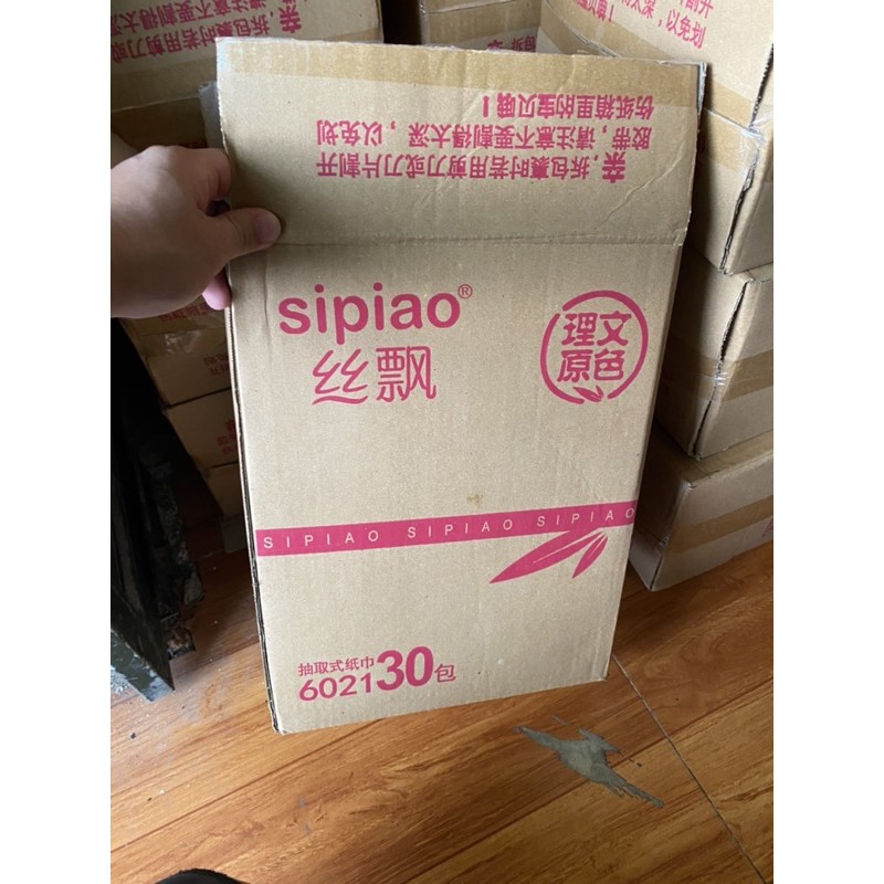 Thùng 30 Gói giấy ăn Gấu Trúc Sipiao siêu dai