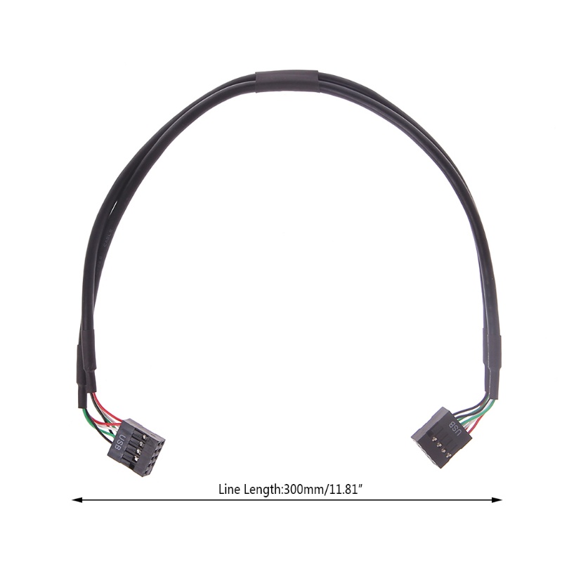 Dây Cáp Tăng Cường Chip Đôi PCB 9 Pin USB 2.0 Sang Dual 9 Pin Cho Vỏ Máy Tính
