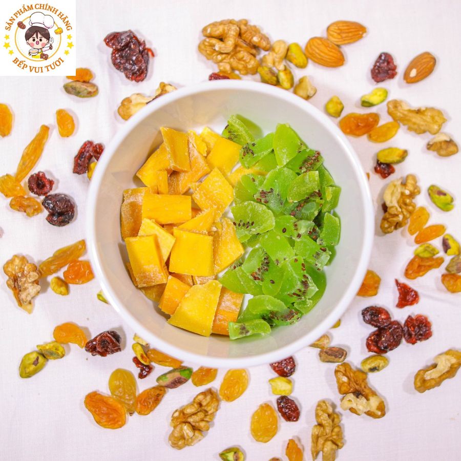 Kiwi sẩy dẻo loại 1, nguyên liệu làm kẹo nougat, trang trí bánh gói 100g