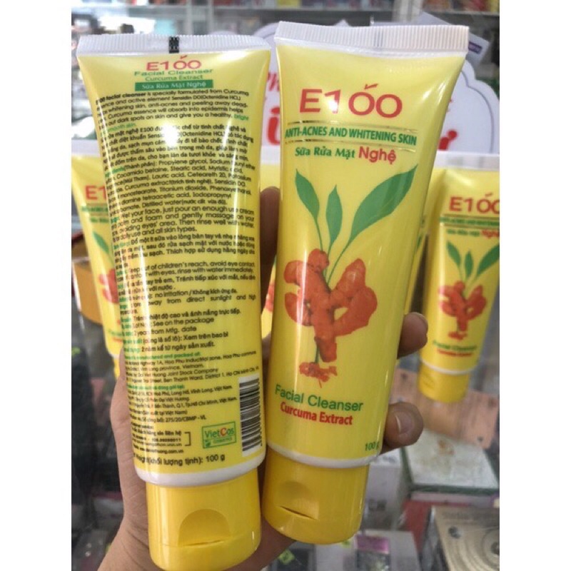 Sữa rửa mặt E100 nghệ 100g