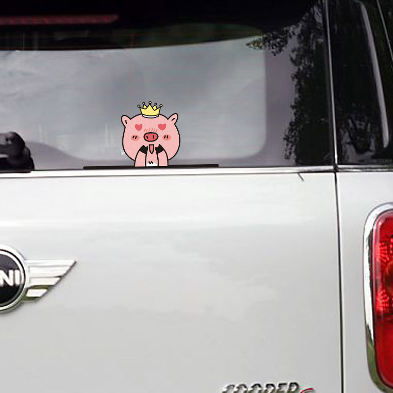 Sticker Dán Trang Trí Xe Hơi Chống Thấm Nước Họa Tiết Hoạt Hình Vui Nhộn