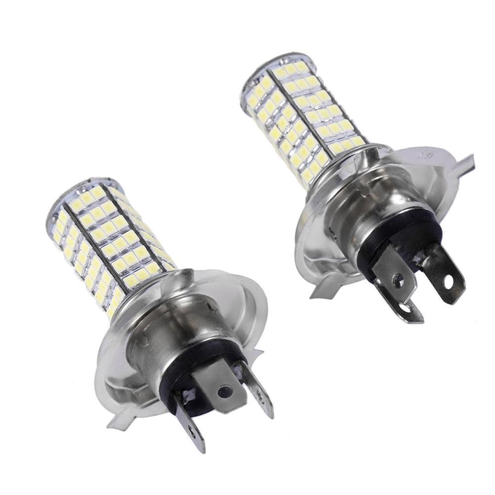 2 đèn LED H4 120 bóng SMD 3528 DC 12V siêu sáng dành cho đèn xe oto