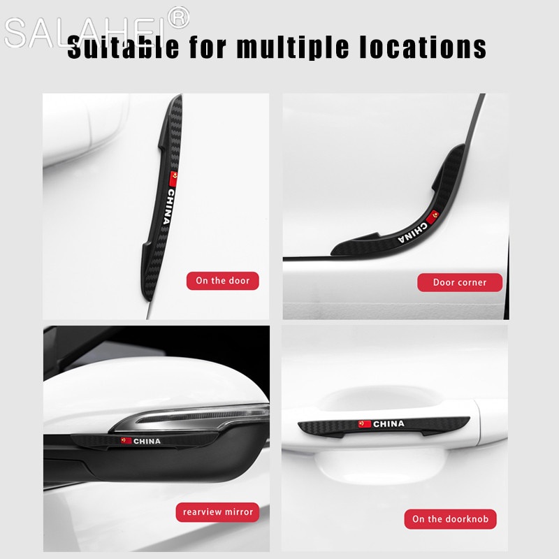 Miếng Dán Viền Cửa Xe Hơi Bằng Sợi carbon Chống Va Chạm Cho peugeot 308 301 5008 408 307 206 207