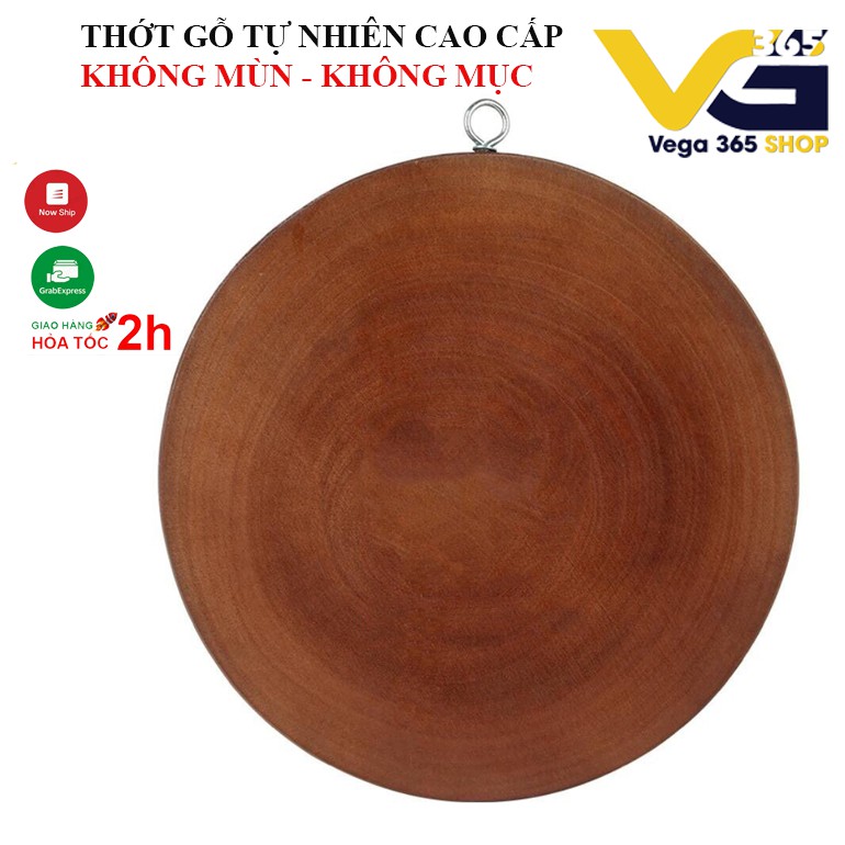  Thớt gỗ cây tự nhiên tròn dày - 25cm không lên dầm, không mủn, an toàn vệ sinh