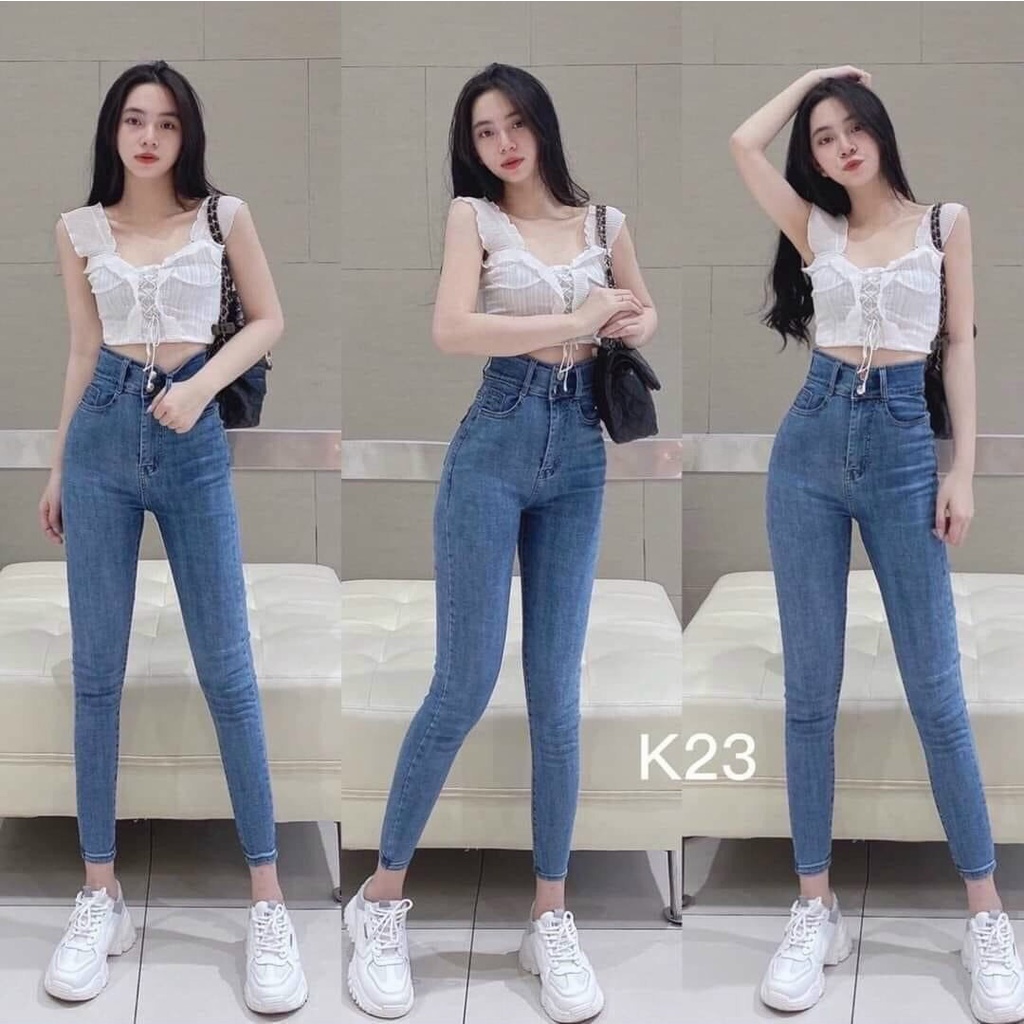 Quần Jean Nữ Lưng Cao ❤️FREESHIP❤️ Quần Bò Nữ Mẫu Mới Ôm Dáng Xinh Xắn Thời Trang Chuẩn Hàng Shop A-T Fashion - QJNU1