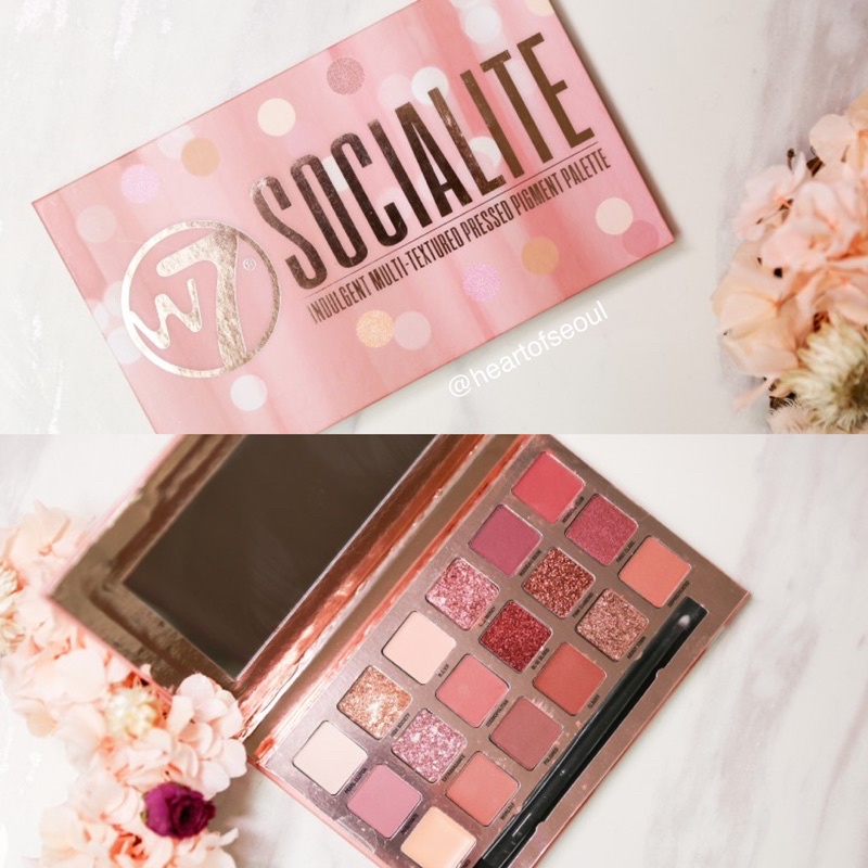 Bảng phấn mắt W7 Socialite Eyeshadow Palette 18 ô (Bill Hàn)