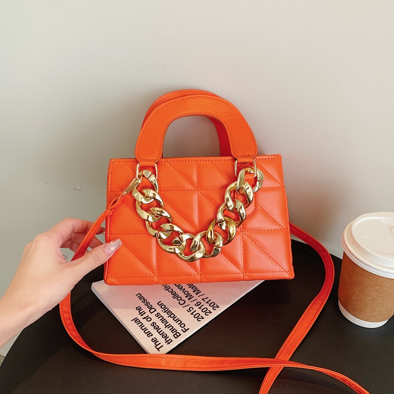 IELGY Túi đeo Chéo Hình Vuông Cỡ Nhỏ Phối Dây Đeo Sợi Xích Thời Trang Cho Nữ