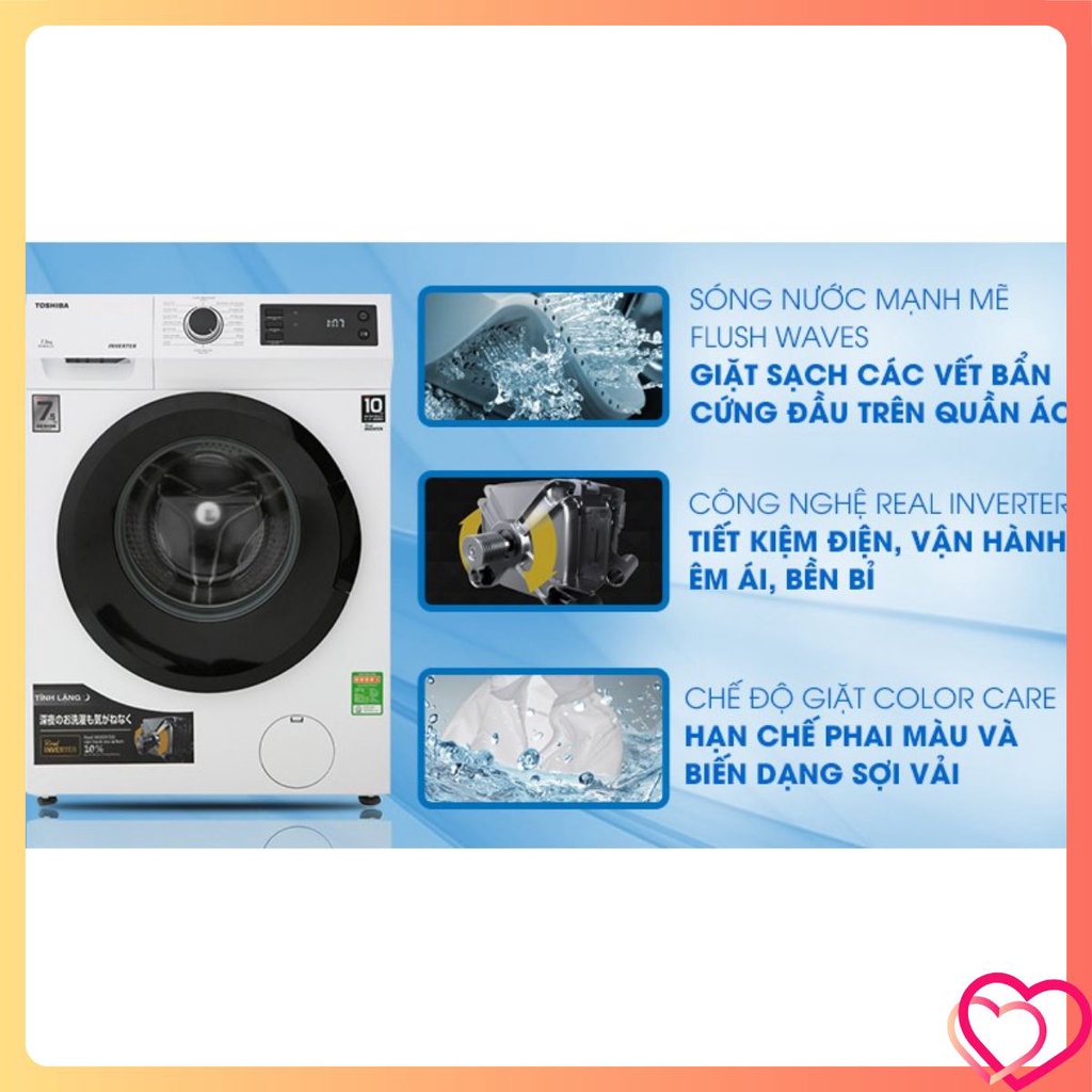 Máy giặt Toshiba 8.5 kg lồng ngang Invreter TW-BK95S2V Điện Máy Hải Đăng HN
