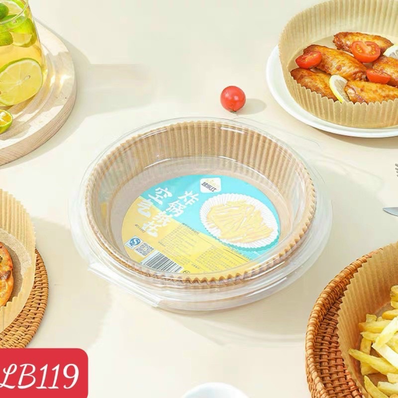 SÉT 50 TỜ KHUÔN GIẤY NẾN THẤM DẦU DẠNG KHUÔN MÀU NÂU VINTAGE