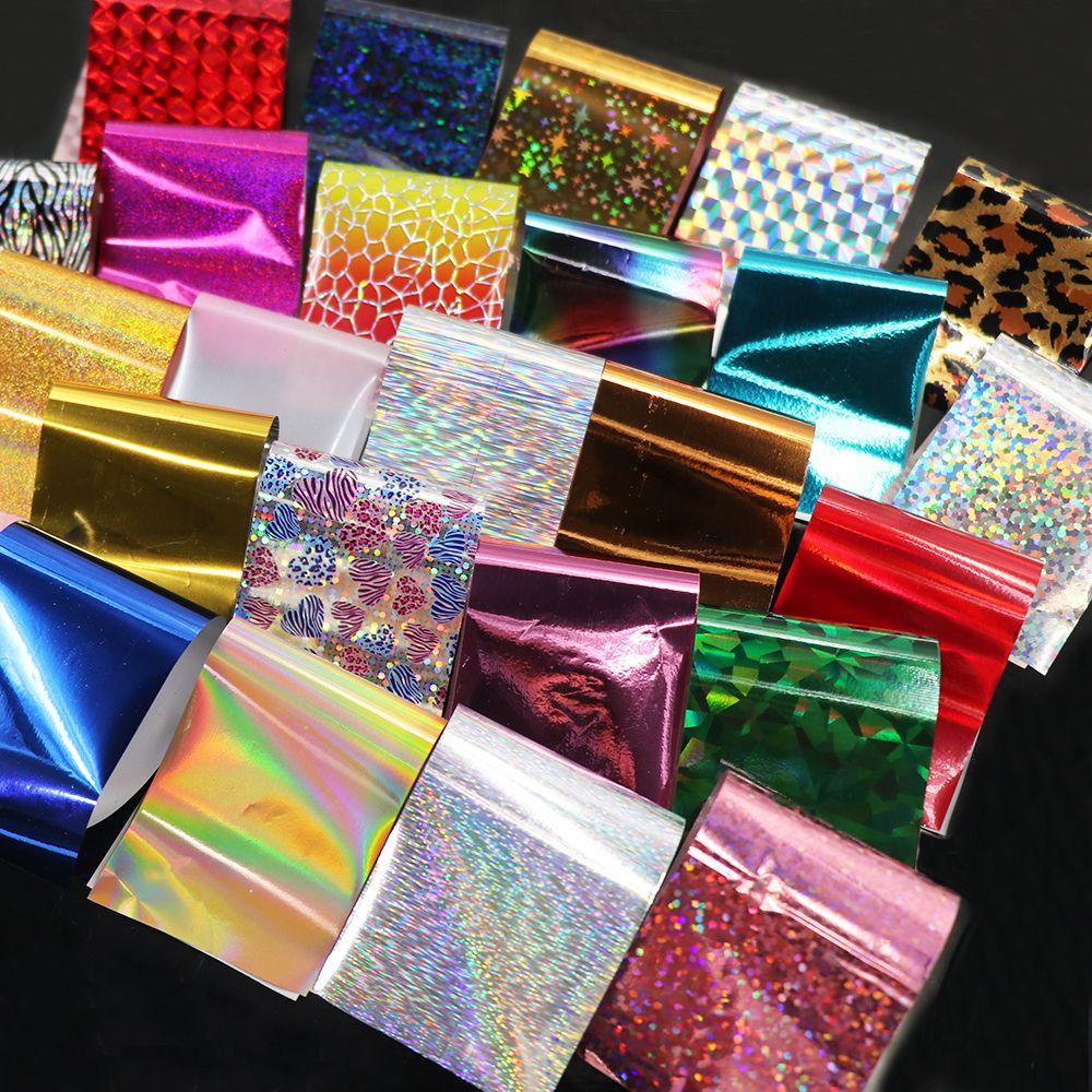 Bộ 24 Miếng Dán Móng Tay Họa Tiết Da Báo / Bầu Trời Đầy Sao Ba Chiều Trang Trí Nghệ Thuật