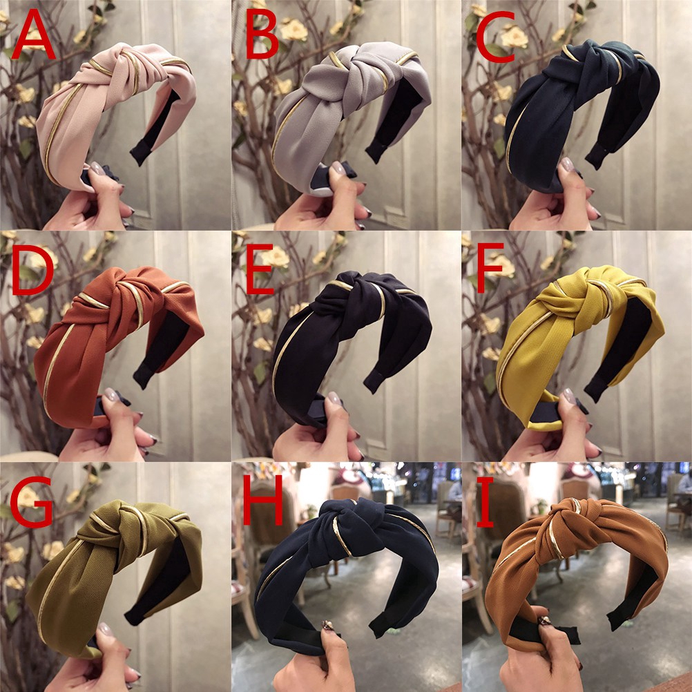 Băng đô cài tóc họa tiết sọc ngang phong cách Hàn Quốc thời trang cho nữ