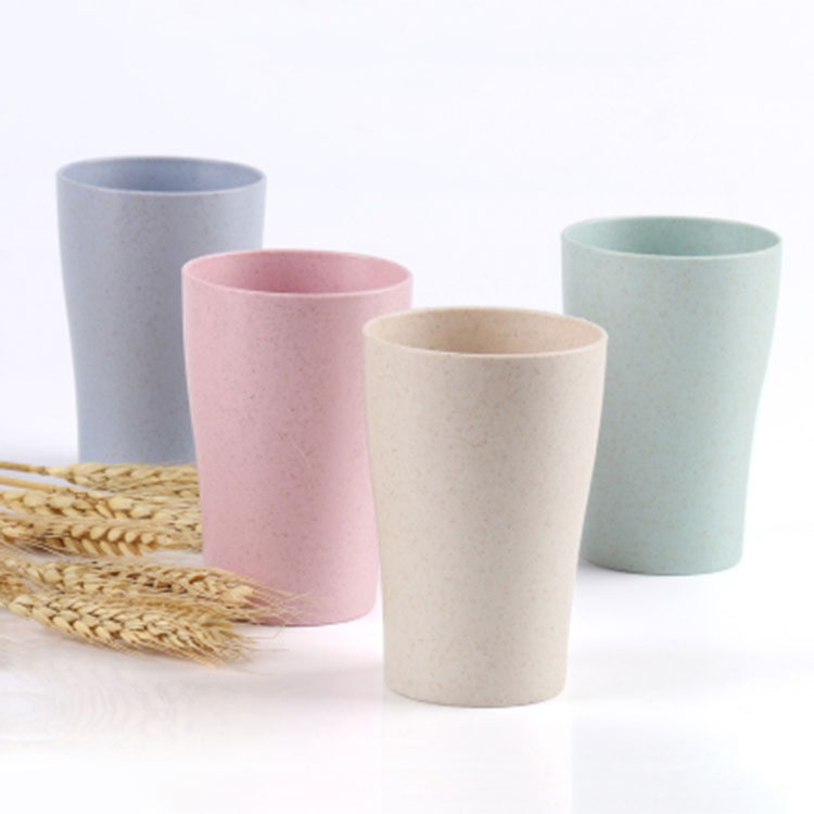 Eco-friendly Wheat Straw Cup BiodegradableTravel Coffee Cups Tumbler Cups