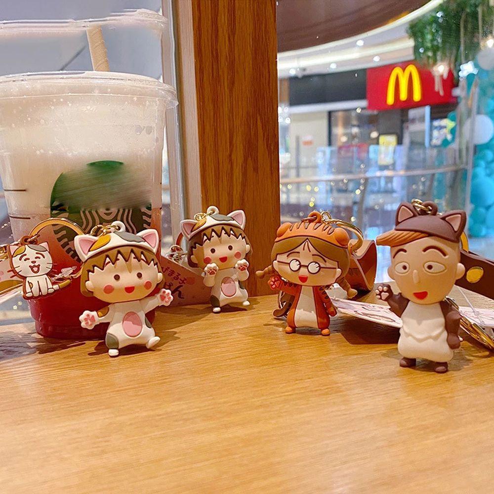 LANFY Móc Khóa Hình Búp Bê Maruko-Chan Dễ Thương