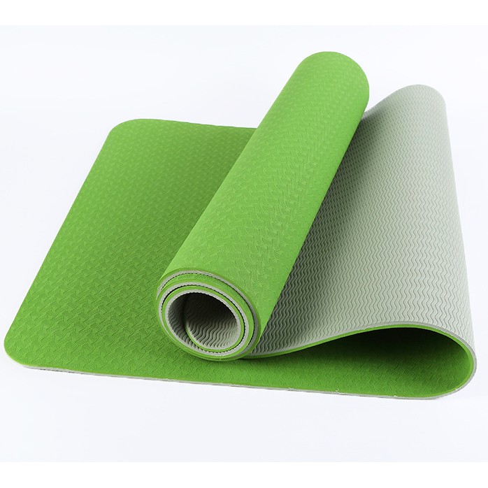 Thảm yoga 6mm 2 lớp TPE-Màu xanh lá