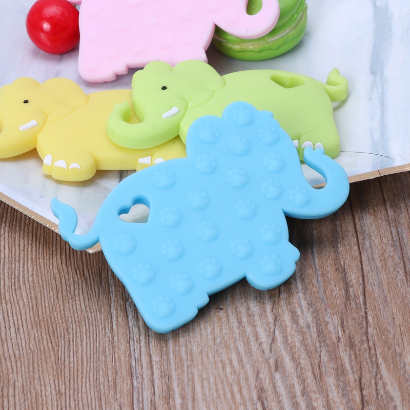 Đồ Chơi Ngậm Nướu Hình Chú Voi Bằng Silicone DIY Dành Cho Trẻ Em