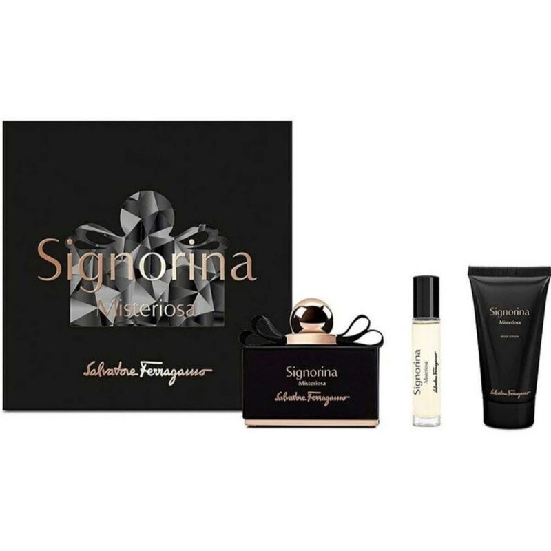 Gift SET NƯỚC HOA↔️ Salvatore Ferragamo Signorina Misteriosa 3 Món