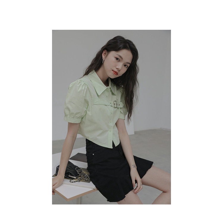 Áo Kiểu Tay Phồng Ngắn Thời Trang Mùa Hè Cho Nữ