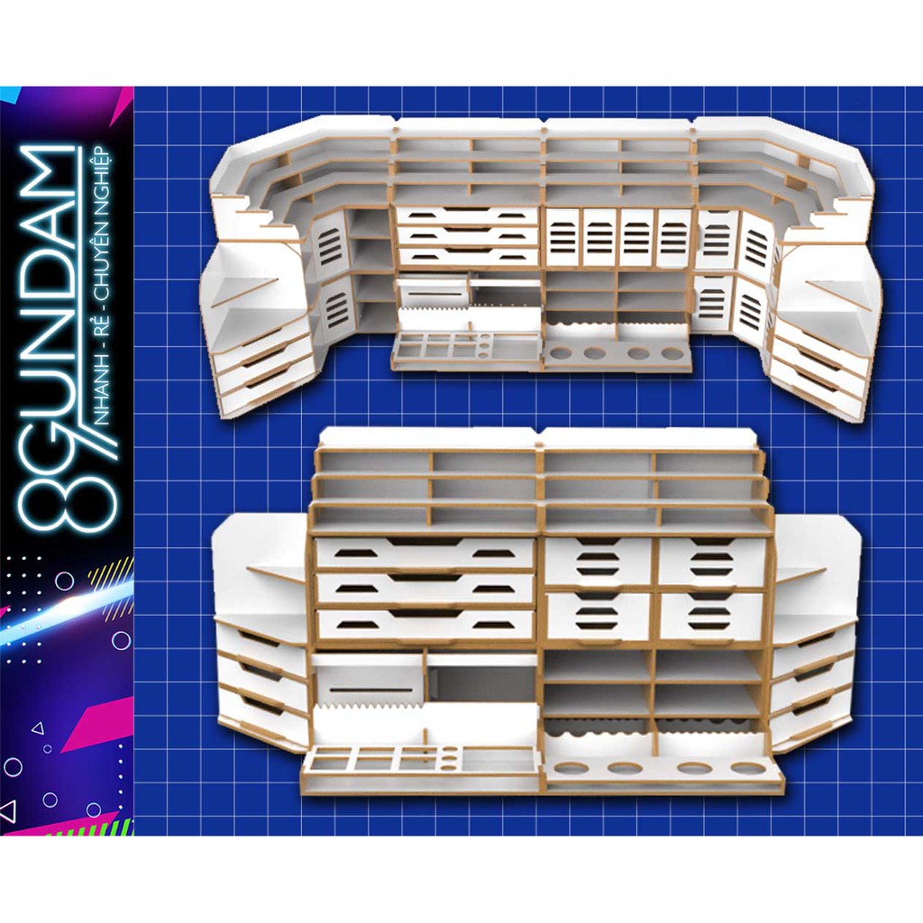 Kệ dụng cụ sơn mô hình chất lượng cao