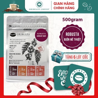 Cà phê nguyên chất Robusta Buôn Mê Thuột rang xay chuẩn 100% hương vị đậm đà hợp pha phin gói 500gr từ ORIBEANS